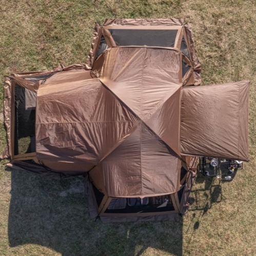 T자형 설계로 공간 활용 극대화! 코베아 네스트T 탄 캠핑용 텐트